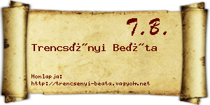 Trencsényi Beáta névjegykártya