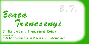 beata trencsenyi business card